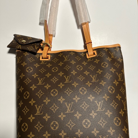 Elegant Monogram Tote in Brown and Tan - Picture 8 of 8